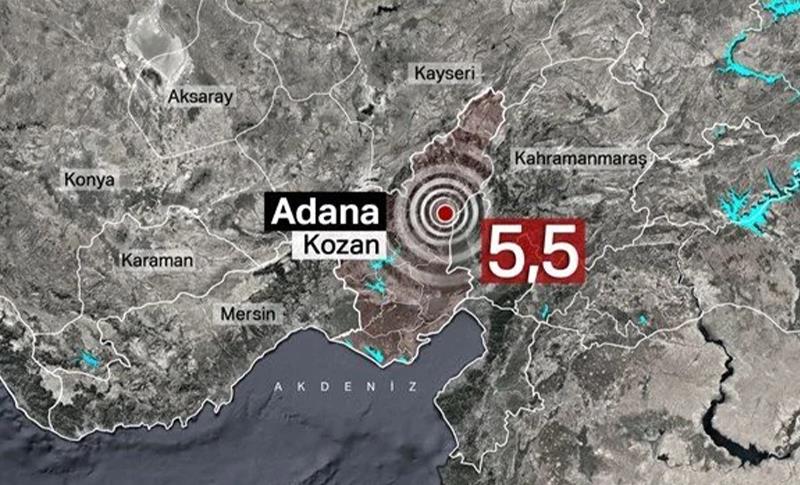 #SONDAKİKA | ADANA KOZAN'DA 5,5 BÜYÜKLÜĞÜNDE DEPREM!